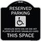 Signmission Reserved Parking Vehicles or Dis Vet Plates or State Disabled Card This Space, BS-1818-22999 A-DES-BS-1818-22999 - alternate 1